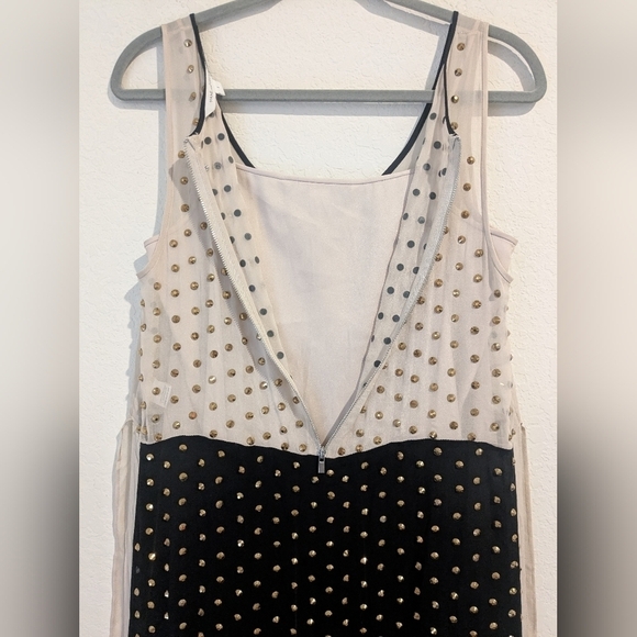 Diane Von Furstenberg Studded Rhinestone Silk Sleeveless Abrielle Mini Dress - Picture 9 of 14